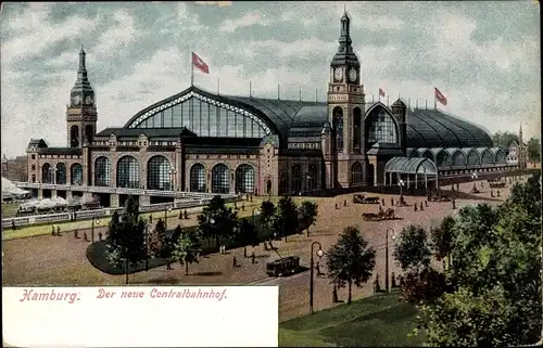 Ak Hamburg Mitte St. Georg, Der neue Zentralbahnhof