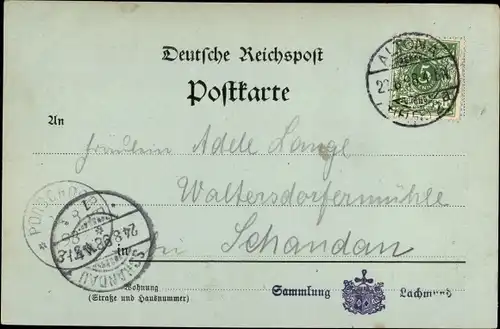 Mondschein Ak Hamburg Altona, Zentralbahnhof