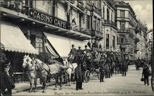 Ak Hamburg, Wagen der Hammonia Rundfahrt GmbH, Mühlenstraße 34-37