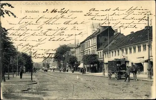 Ak Hamburg Wandsbek, Lübecker Straße