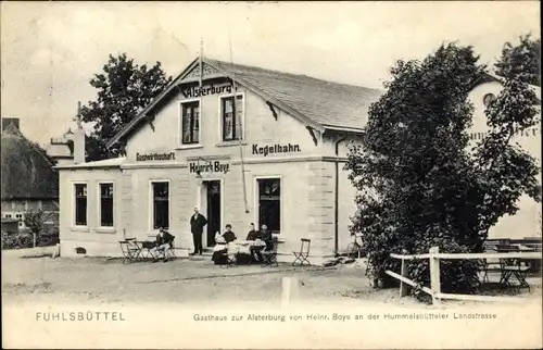 Ak Hamburg Nord Fuhlsbüttel, Gasthaus zur Alsterburg, Hummelsbütteler Landstraße