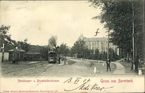 Ak Hamburg Nord Barmbek, Steilshoper- und Bramfelder Straße