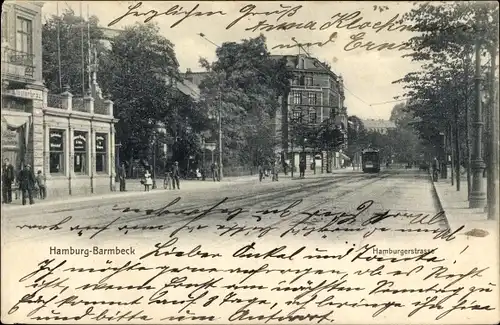 Ak Hamburg Nord Barmbek, Hamburger Straße