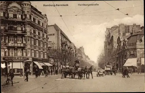 Ak Hamburg Nord Barmbek, Hamburger Straße