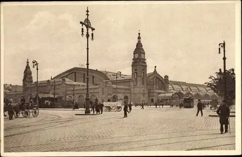 Ak Hamburg Mitte St. Georg, Hauptbahnhof, Vorplatz