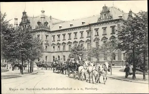 Ak Hamburg, Wagen der Hammonia Rundfahrtgesellschaft, Pferdekutsche