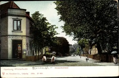 Ak Hamburg Nord Winterhude, Ohlsdorfer Straße, Handlung Joh. Wilh. Eduard Möller