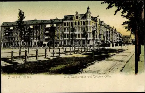 Ak Hamburg Altona Ottensen, Von der Tannstraße, Treskow Allee