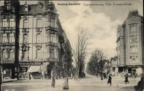 Ak Hamburg Eimsbüttel, Eppendorferweg, Ecke Tornquiststraße