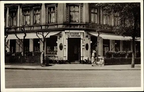 Ak Hamburg St. Pauli, Restaurant H. Timmermann, Weidenallee 5