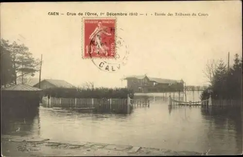 Ak Caen Calvados, Crue de L´Orne du 1er Décembre 1910, Rue Saint-Jean