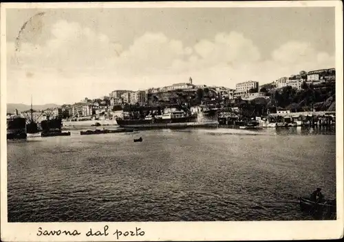 Foto Ak Savona dal Porto Liguria, Panorama