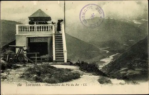 Ak Lourdes Hautes Pyrénées, Observatoire du Pic du Jer