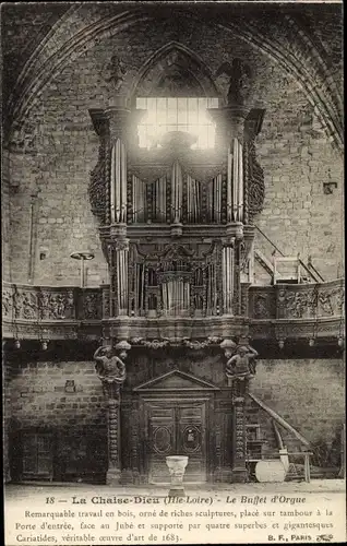 Ak La Chaise-Dieu Haute Loire, Le Buffet d'Orgue