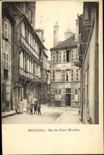 Ak Moulins Allier, Rue du Vieux Moulins