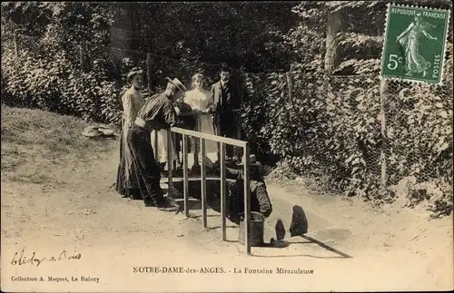 Ak Notre Dame des Anges Seine Saint Denis, La Fontaine Miraculeuse