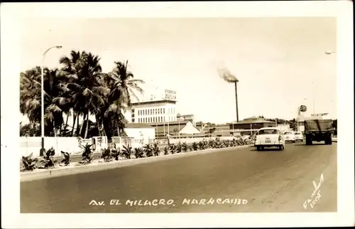 Ak Maracaibo Venezuela, Avenue el Milacro