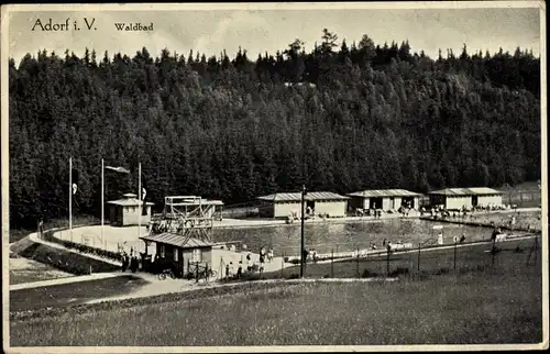 Ak Adorf im Vogtland, Waldbad