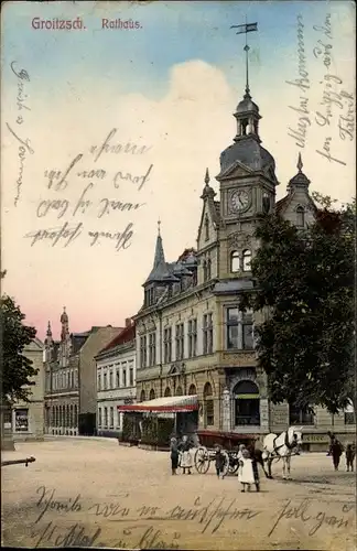 Ak Groitzsch in Sachsen, Rathaus