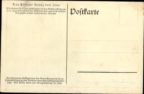 Ak Jena in Thüringen, Das Eiserne Kreuz von Jena, Nagelung
