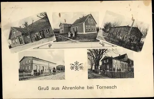 Ak Ahrenslohe Tornesch in Schleswig Holstein, Wohnhäser, Gartenpartien