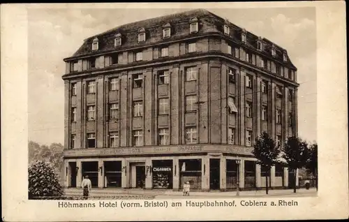 Ak Koblenz am Rhein, Höhmanns Hotel, ehem. Bristol, am Hauptbahnhof