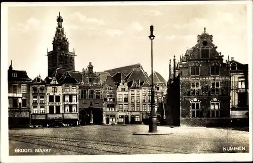 Ak Nijmegen Gelderland, Groote Markt