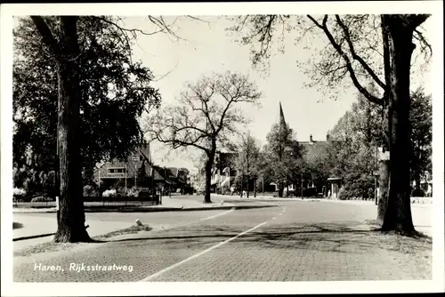 Ak Haren Groningen Niederlande, Rijksstraatweg