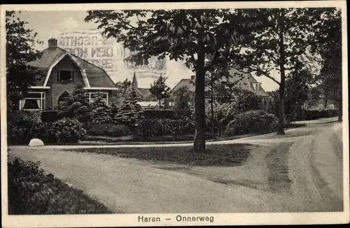 Ak Haren Groningen Niederlande, Onnerweg
