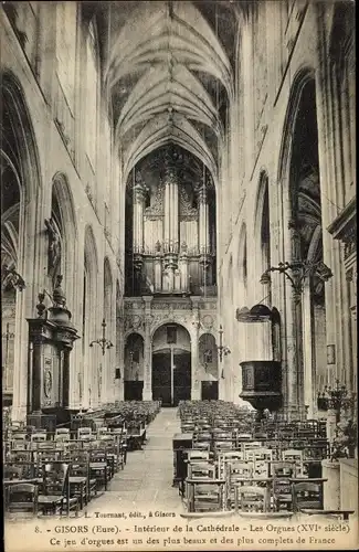 Ak Gisors Eure, Interieur de la Cathedrale, Les Orgues