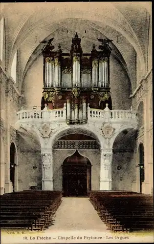 Ak La Flèche Sarthe, Chapelle du Prytanee, Les Orgues