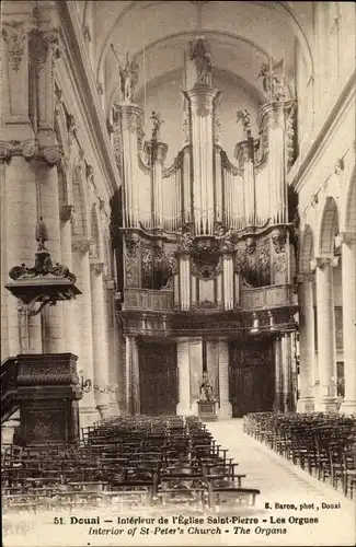 Ak Douai Nord, Interieur de l'Eglise Saint Pierre, Les Orgues