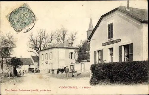 Ak Champcenest Seine et Marne, Mairie