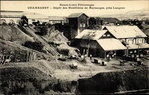 Ak Chambaret Langeac Haute Loire, Depot des Houilleres de Marsanges