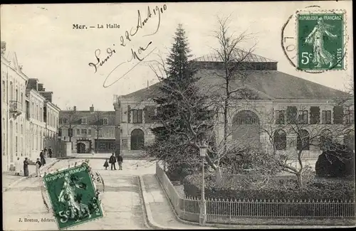 Ak Mer Loir et Cher, Boulevard de la Gare, La Halle