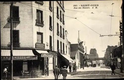 Ak Saint Ouen Seine Saint Denis, Rue des Rosiers
