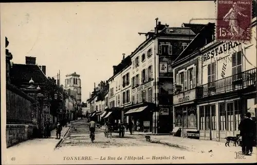 Ak Tonnerre Yonne, La Rue de l'Hopital