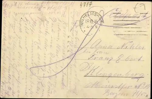 Ak Wilhelmshaven in Niedersachsen, Minensuch Division, Kriegsschiffe