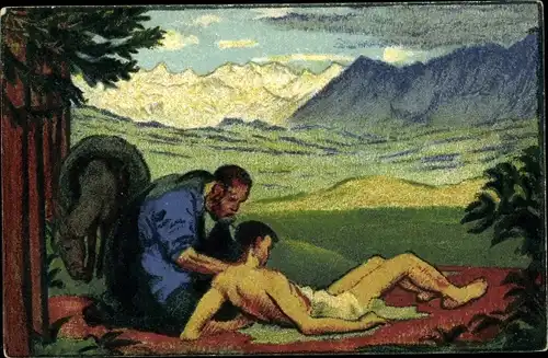 Ganzsachen Künstler Ak Bundesfeier 1917, Schweizer Rotes Kreuz