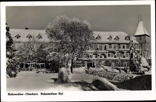 Ak Hahnenklee Bockswiese Goslar im Harz, Hotel Hahnenkleer Hof, H. Knüppel