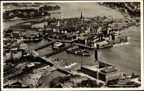 Ak Stockholm Schweden, Flygfoto