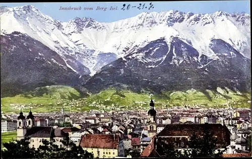 Ak Innsbruck in Tirol, Panorama vom Berg Isel