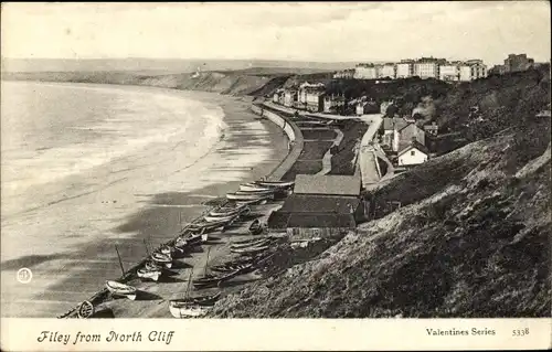 Ak Filey Yorkshire, from North Cliff, Fishing boats