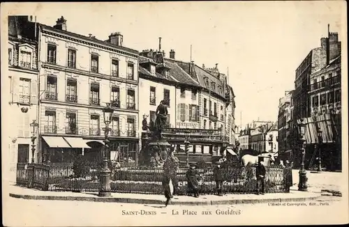 Ak Saint Denis Seine Saint Denis, La Place aux Gueldres