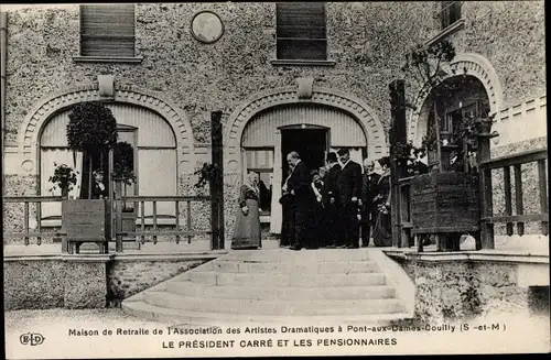 Ak Couilly Pont aux Dames Seine et Marne, Le Président carré et les Pensionnaires