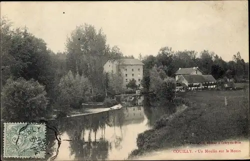 Ak Couilly Pont aux Dames Seine et Marne, Un Moulin sur le Morin