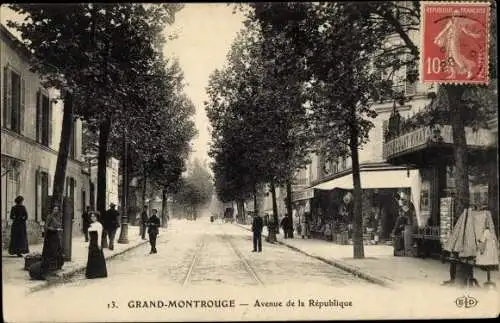 Ak Montrouge Hauts de Seine, Avenue de la Republique