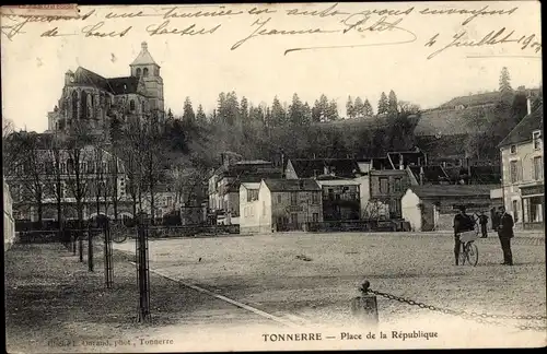 Ak Tonnerre Yonne, College, Place de la Republique