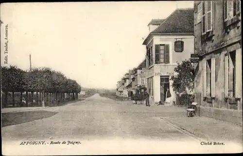 Ak Appoigny Yonne, Route de Foigny