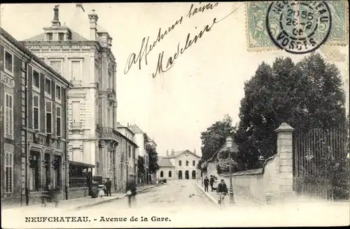 Ak Neufchâteau Vosges, Avenue de la Gare